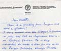 Letter K. Andersen. 1979 or 1980