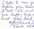 Letter Horowitz. Date unknown