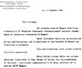 Letter A. Michelangeli. January 11, 1965