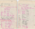 Handwritten list of concerts (fragment). 1953