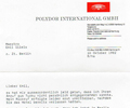 Letter G. Breest (POLYDOR). October 1982