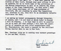 Letter M. Schubart (Julliard School of Music). March 13, 1958